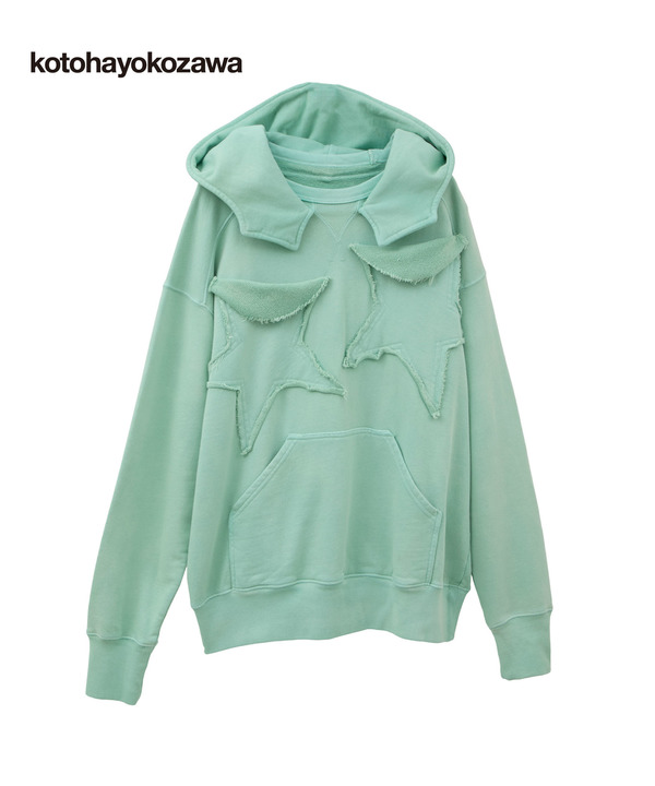【kotohayokozawa】STAR★ PATCH HOODIE (SET UP) 詳細画像 ミント 1