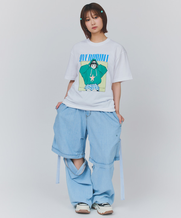 【over print】HOODIE GIRL TEE (古塔つみ) 詳細画像 1