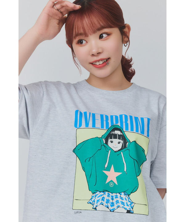 【over print】HOODIE GIRL TEE (古塔つみ) 詳細画像 12