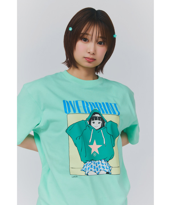 【over print】HOODIE GIRL TEE (古塔つみ) 詳細画像 15