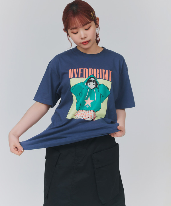 【over print】HOODIE GIRL TEE (古塔つみ) 詳細画像 17
