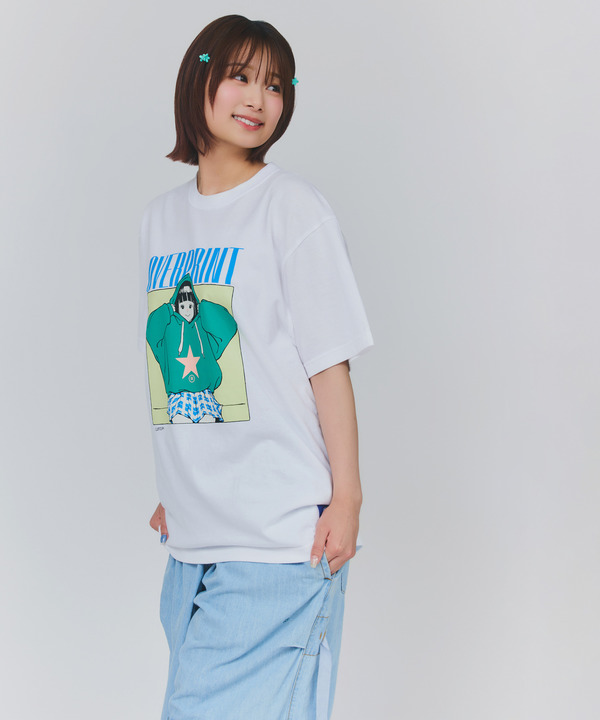 【over print】HOODIE GIRL TEE (古塔つみ) 詳細画像 2