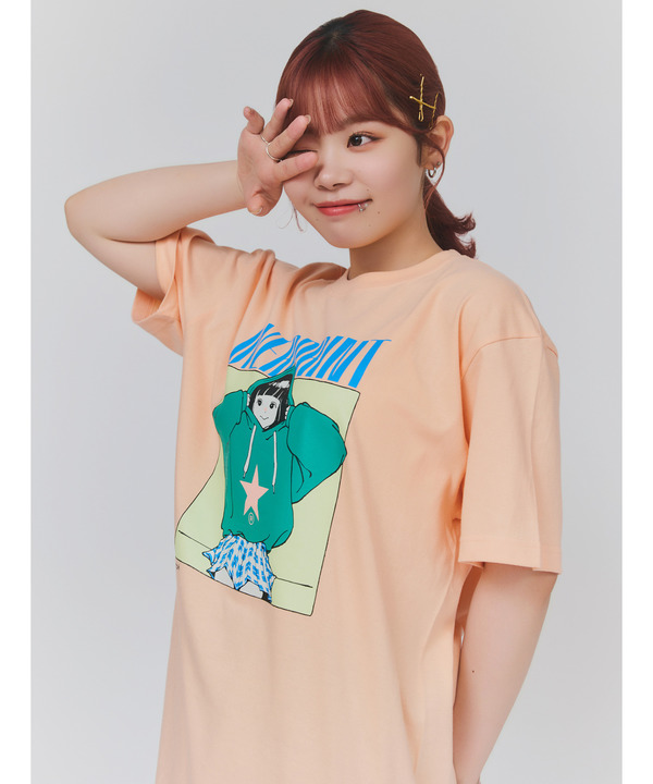 【over print】HOODIE GIRL TEE (古塔つみ) 詳細画像 21