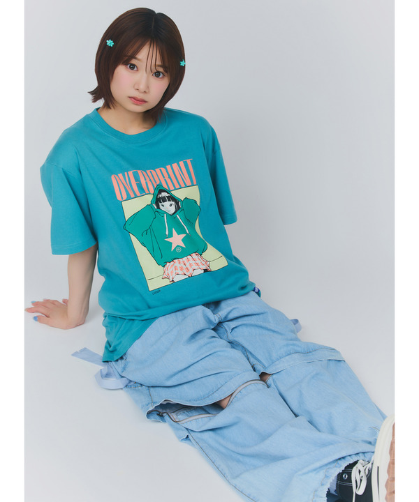 【over print】HOODIE GIRL TEE (古塔つみ) 詳細画像 23