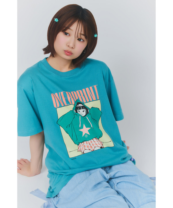 【over print】HOODIE GIRL TEE (古塔つみ) 詳細画像 24
