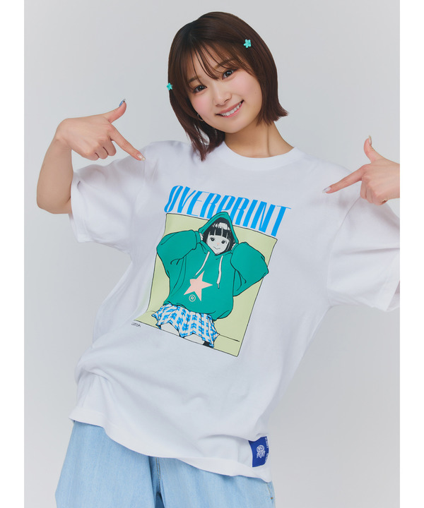【over print】HOODIE GIRL TEE (古塔つみ) 詳細画像 3