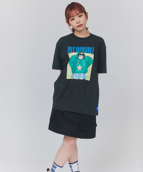 【over print】HOODIE GIRL TEE (古塔つみ) 詳細画像 5