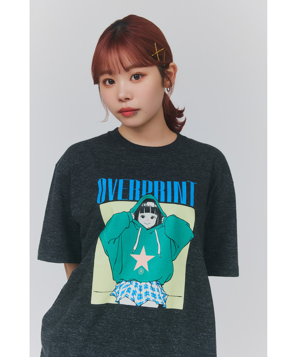【over print】HOODIE GIRL TEE (古塔つみ) 詳細画像 6