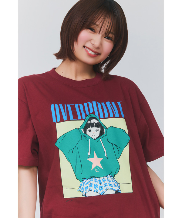【over print】HOODIE GIRL TEE (古塔つみ) 詳細画像 9
