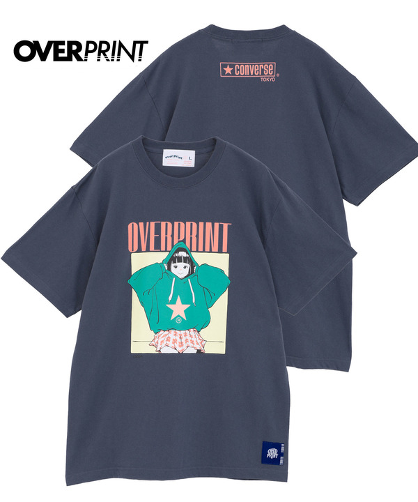 【over print】HOODIE GIRL TEE (古塔つみ) 詳細画像 ネイビー 1