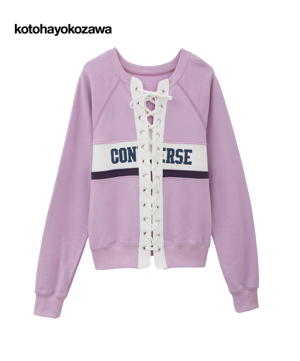 【kotohayokozawa】LACE-UP LOGO PULLOVER 詳細画像 ピンク 1