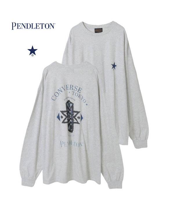 【PENDLETON】BACK PRINT LONGSLEEVE TEE 詳細画像 杢グレー 1