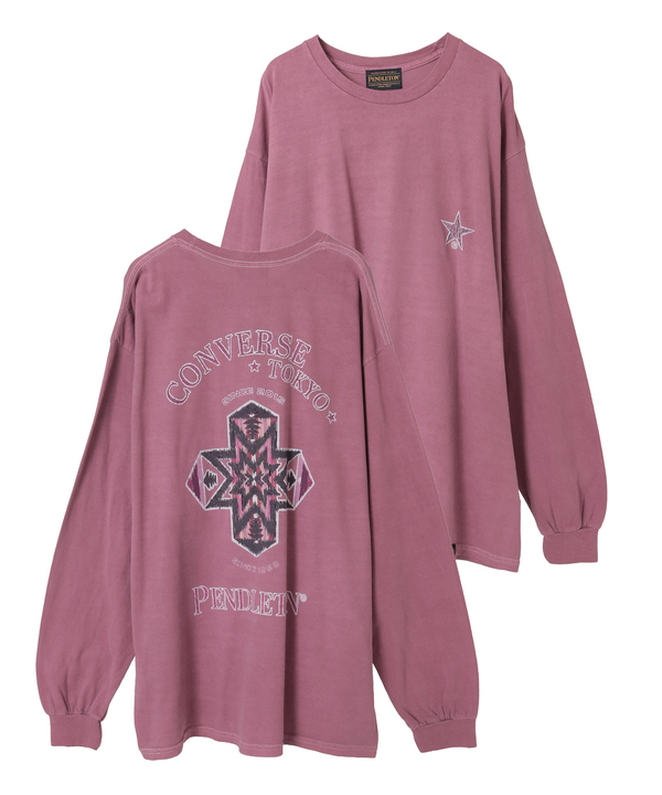 【PENDLETON】BACK PRINT LONGSLEEVE TEE 詳細画像 ピンク 1