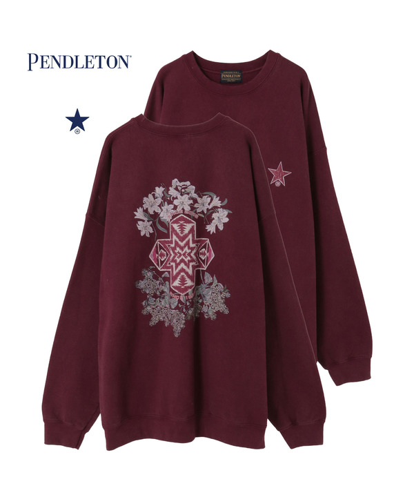 【PENDLETON】BACK PRINT SWEAT 詳細画像 ボルドー 1