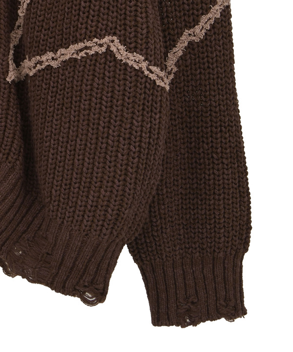 STAR★ EMBROIDERY ZIP-UP KNIT CARDIGAN 詳細画像 15