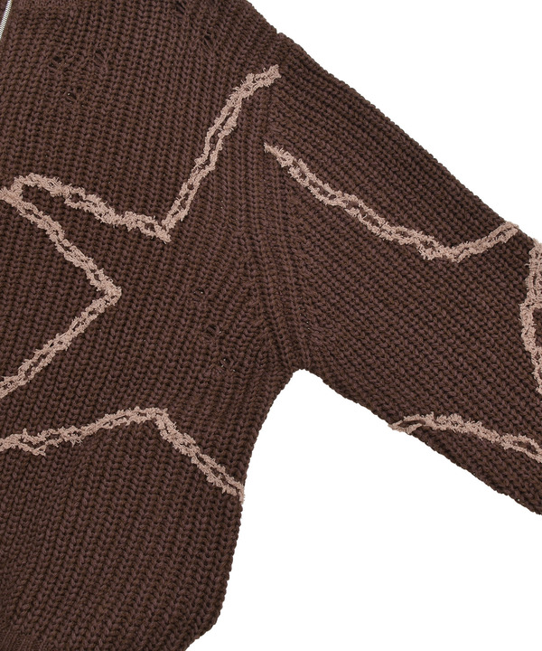 STAR★ EMBROIDERY ZIP-UP KNIT CARDIGAN 詳細画像 18