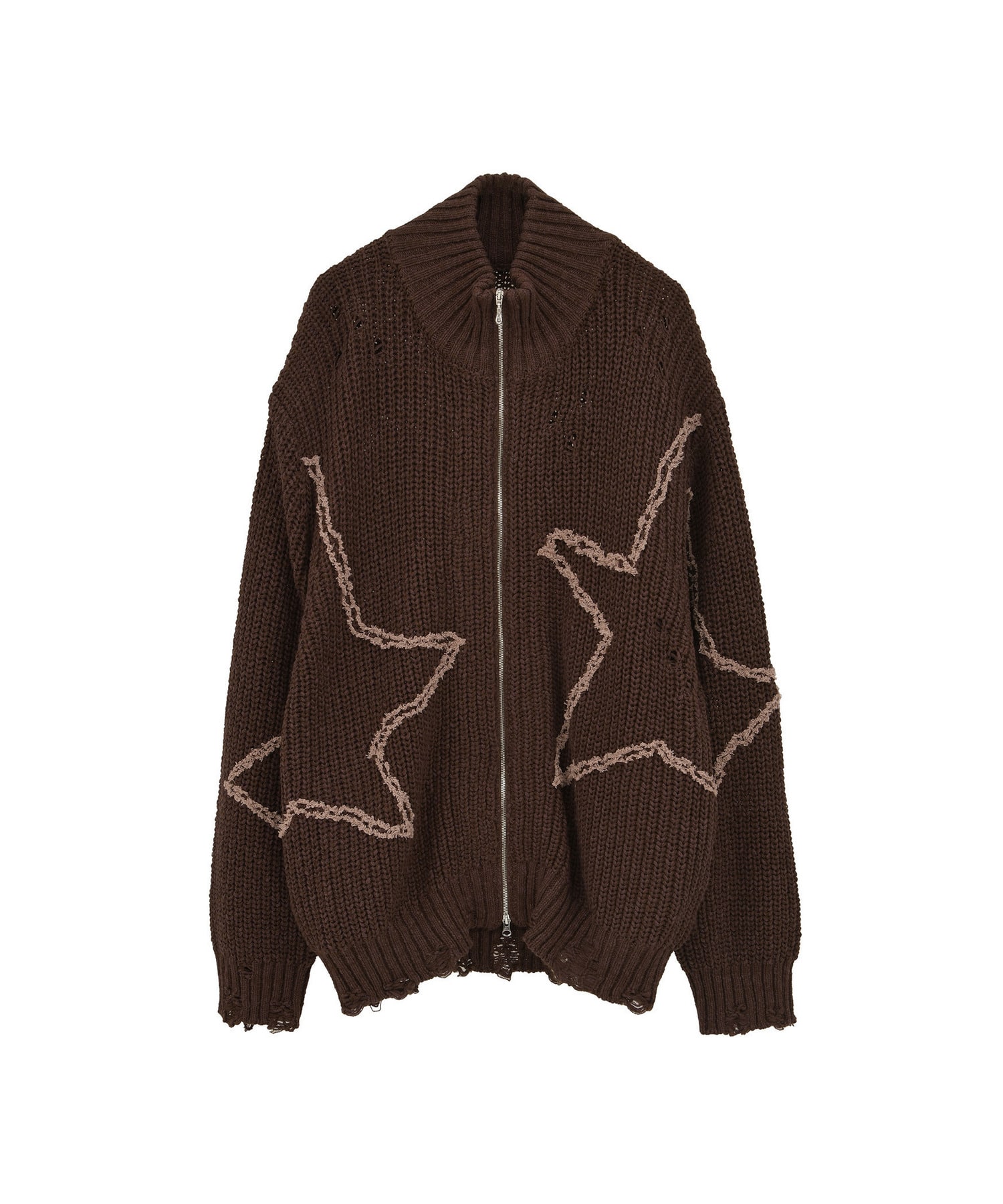 コン太郎 STAR☆ EMBROIDERY ZIP-UP KNIT CARDIGAN｜CONVERSE TOKYO (コンバース