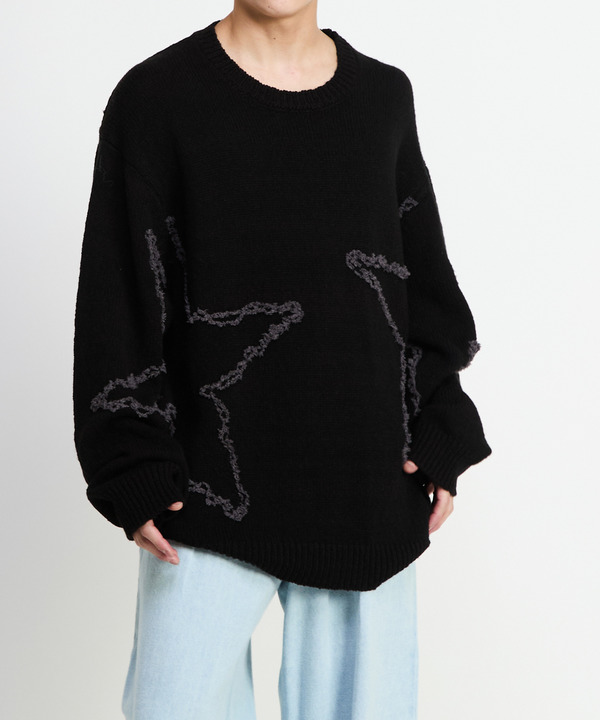 STAR★ EMBROIDERY KNIT PULLOVER 詳細画像 1