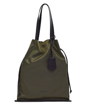 NYLON GATHERED TOTE BAG
