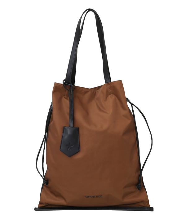 NYLON GATHERED TOTE BAG 詳細画像 ブラウン 1