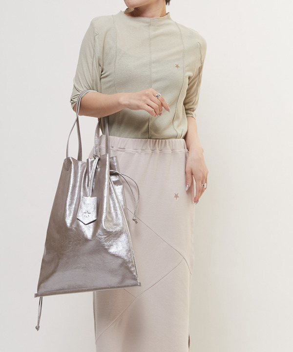 METALLIC GATHERED TOTE BAG 詳細画像 2