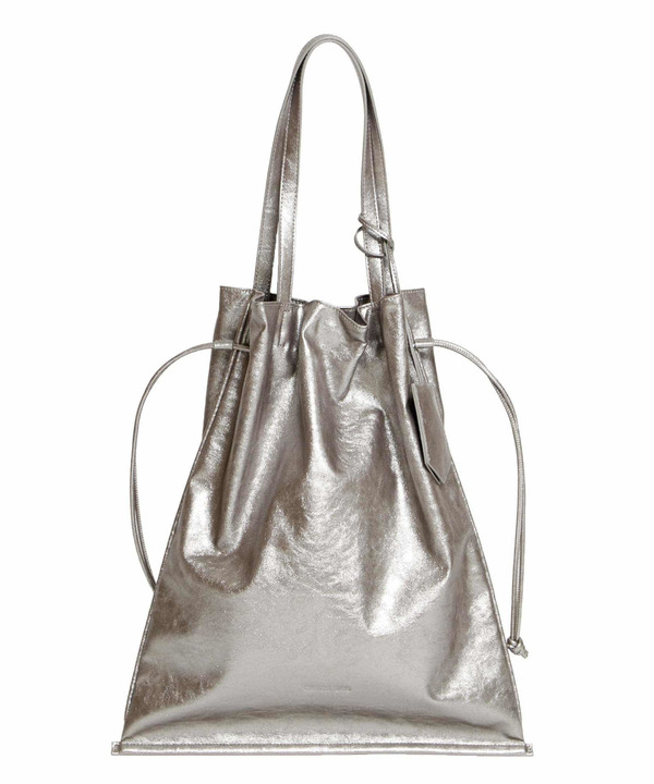 METALLIC GATHERED TOTE BAG 詳細画像 ブラック×シルバー 1
