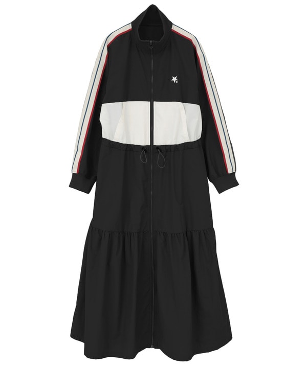 SIDE LINE TRACK TIERED DRESS 詳細画像 ブラック 1