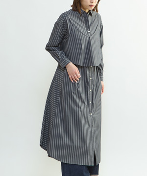 BUSTIER SET FLARE SHIRT DRESS