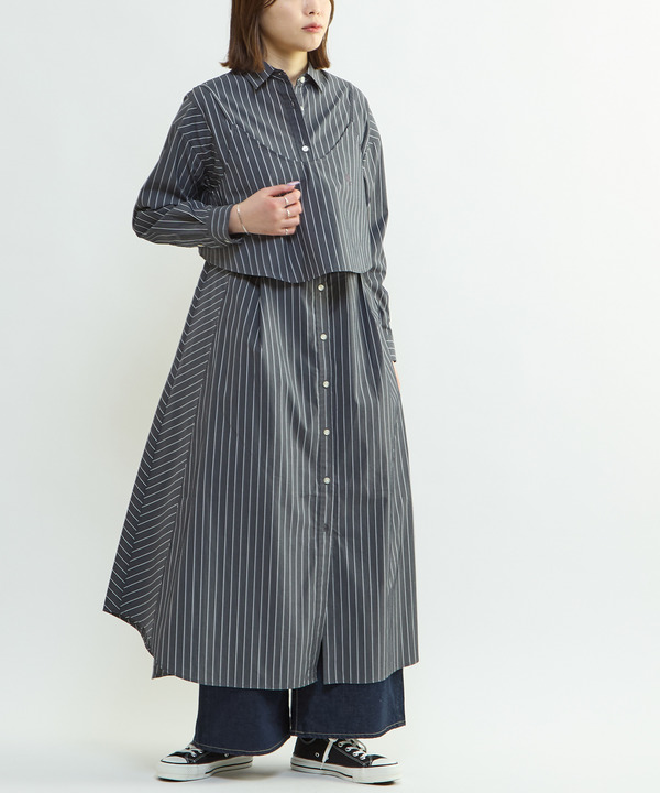 BUSTIER SET FLARE SHIRT DRESS 詳細画像 3