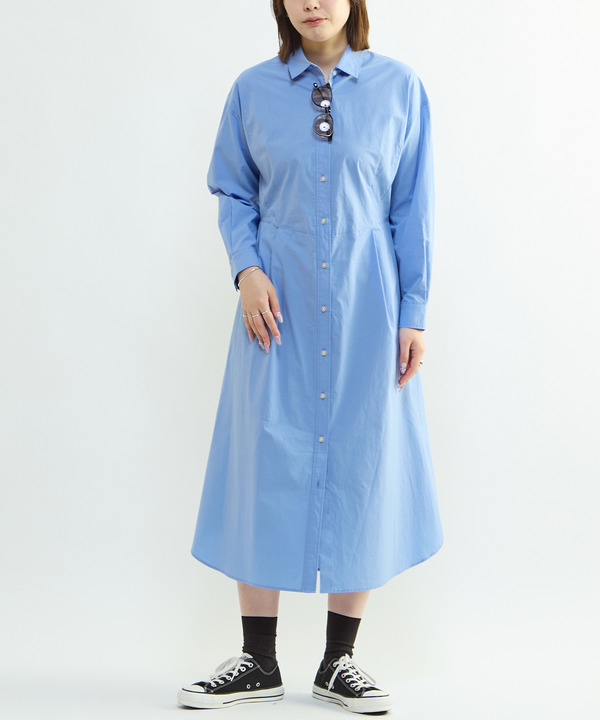 BUSTIER SET FLARE SHIRT DRESS 詳細画像 ブルー 1