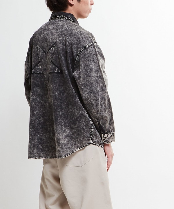ACID WASH STAR★ PATCH SHIRT 詳細画像 2