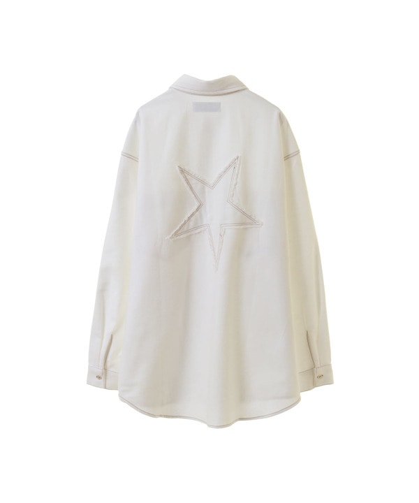 STAR★ PATCH OVERSIZED DENIM SHIRT 詳細画像 15