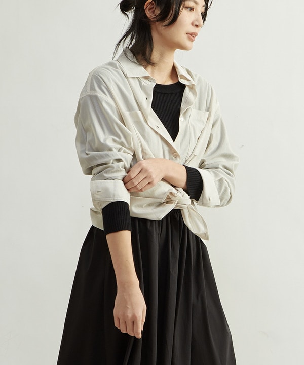 STAR★ PATCH GLITTER SHEER SHIRT 詳細画像 アイボリー 1