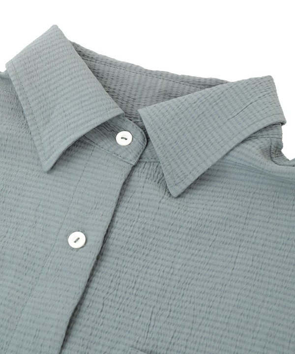 BACK SLIT SATIN SHIRT 詳細画像 12