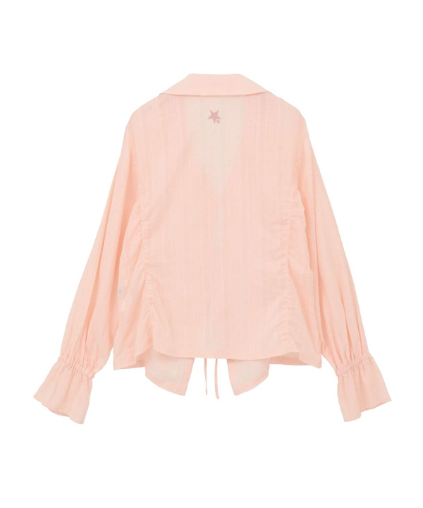 SHEER SHIRRING RIBBON BLOUSE 詳細画像 11
