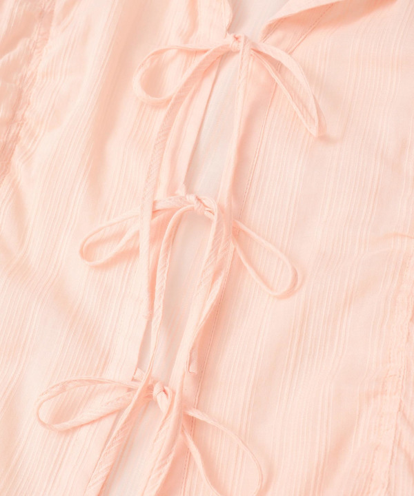 SHEER SHIRRING RIBBON BLOUSE 詳細画像 14