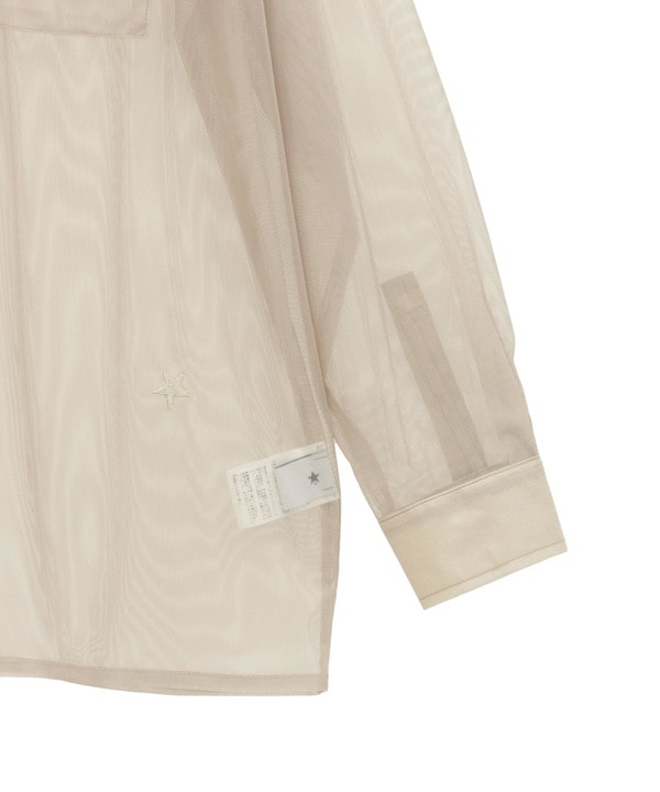 BACK SLIT ORGANDY SHEER SHIRT 詳細画像 13