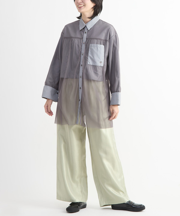 TULLE LAYERED SHIRT 詳細画像 1