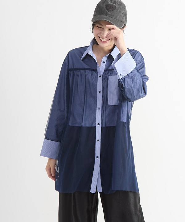 TULLE LAYERED SHIRT 詳細画像 7