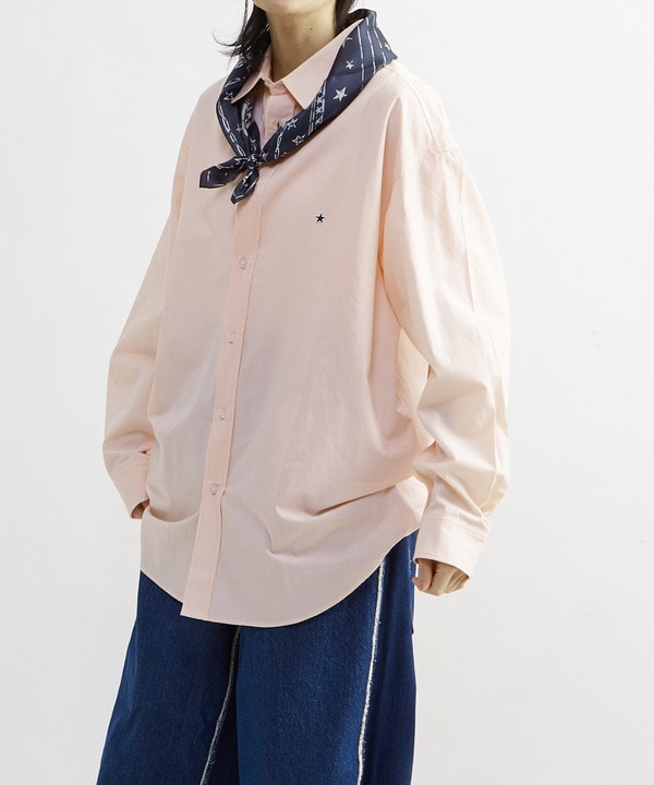 STAR★ ONEPOINT OVERSIZED SHIRT 詳細画像 ピンクベージュ 1