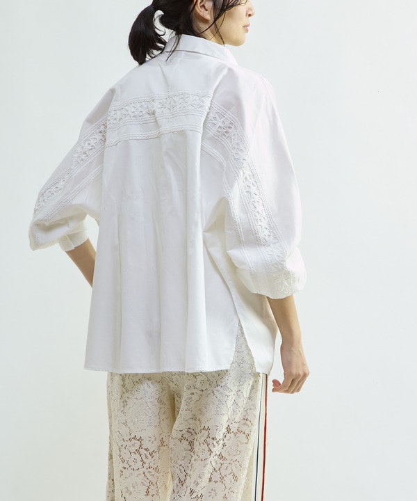 STAR★ LACE OVERSIZED SHIRT 詳細画像 7