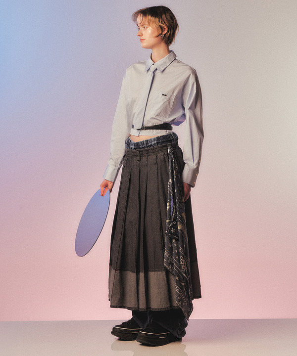 【HL】DETACHABLE TIE CROPPED SHIRT 詳細画像 1