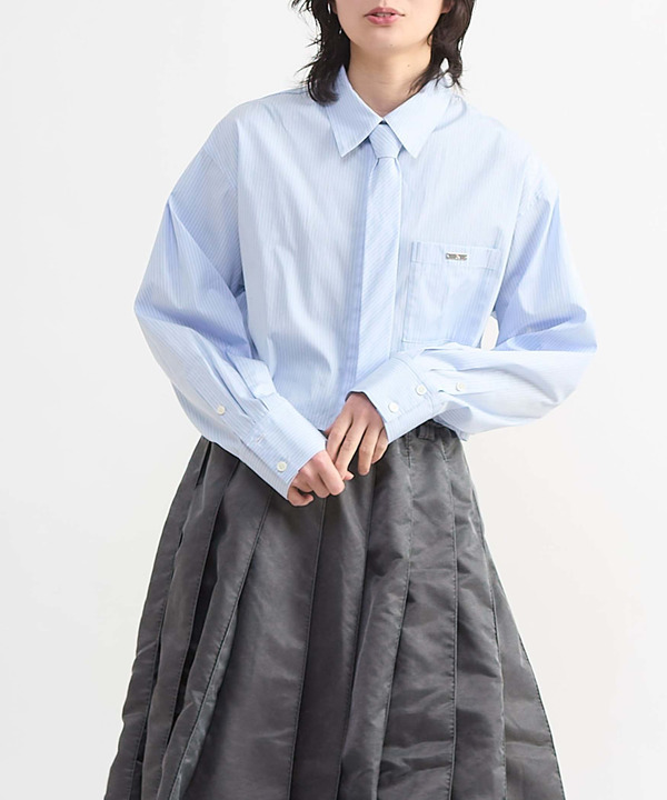 【HL】DETACHABLE TIE CROPPED SHIRT 詳細画像 3
