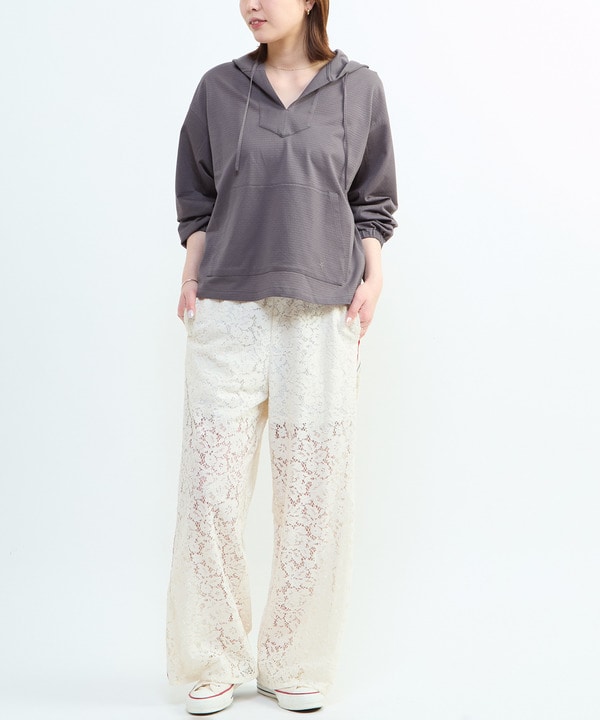 SHEER JACQUARD MEXICAN HOODIE 詳細画像 6