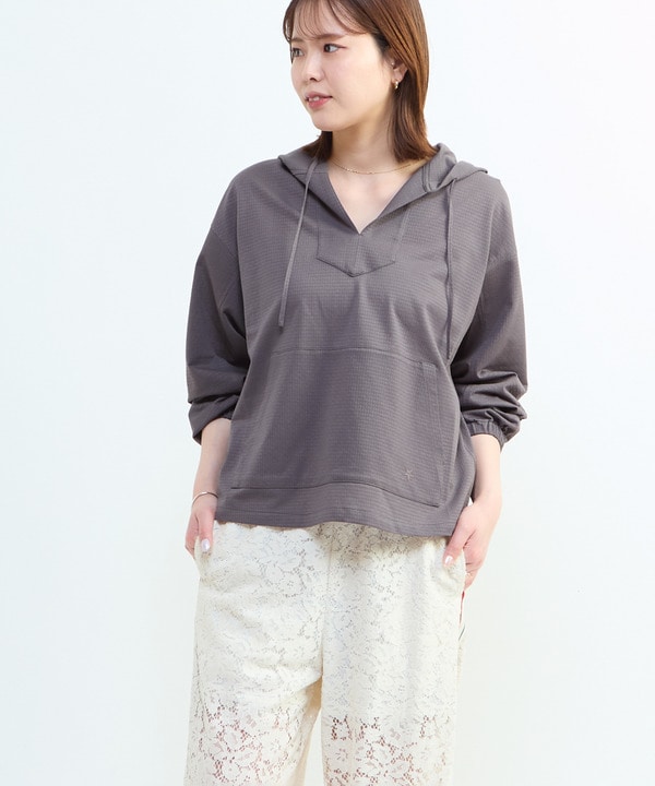 SHEER JACQUARD MEXICAN HOODIE 詳細画像 ブラウン 1