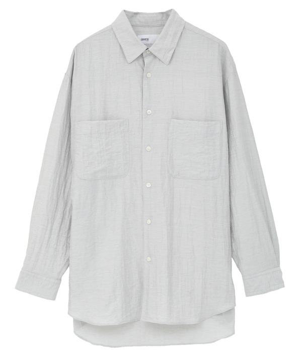 VISCOSE LINEN WORK SHIRT 詳細画像 グレー 1