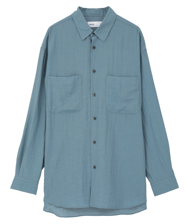 VISCOSE LINEN WORK SHIRT 詳細画像 ブルー 1