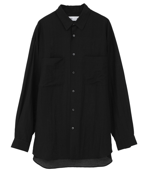VISCOSE LINEN WORK SHIRT 詳細画像 ブラック 1