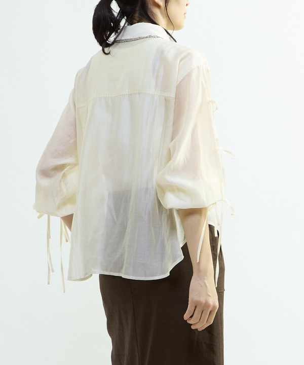 【HL】SHEER RIBBON SHIRT 詳細画像 10