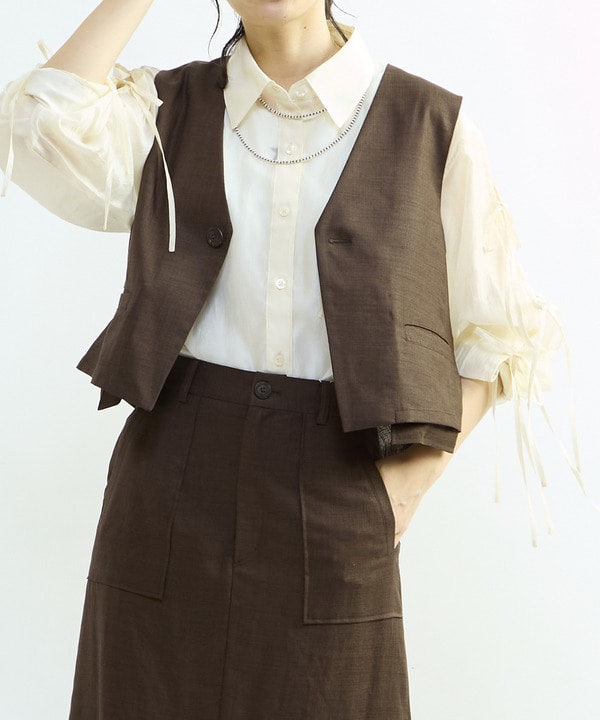 【HL】SHEER RIBBON SHIRT 詳細画像 13